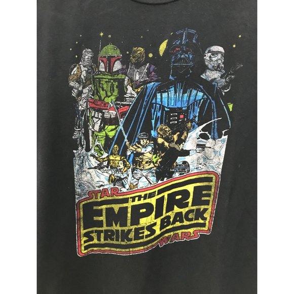 Star Wars Empire Strikes Back Mens L Black T Shirt *7 - Picture 2 of 4